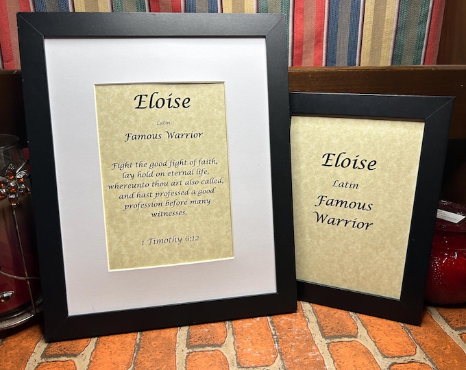 Eloise - Name, Origin, with or without King James Version Bible Verse