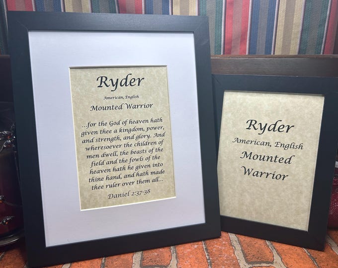 Ryder - Name, Origin, with or without King James Version Bible Verse