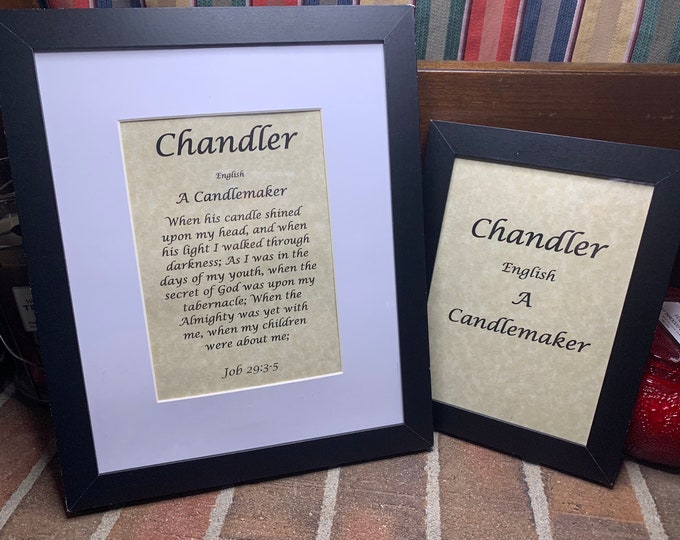 Chandler - Name, Origin, with or without King James Version Bible Verse