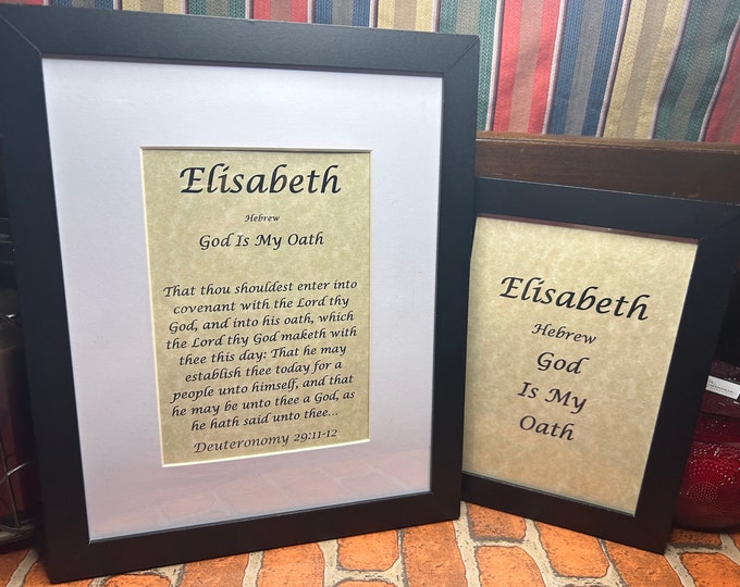 Elisabeth - Name, Origin, with or without King James Version Bible Verse