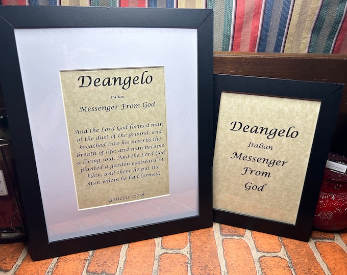 Deangelo - Name, Origin, with or without King James Version Bible Verse