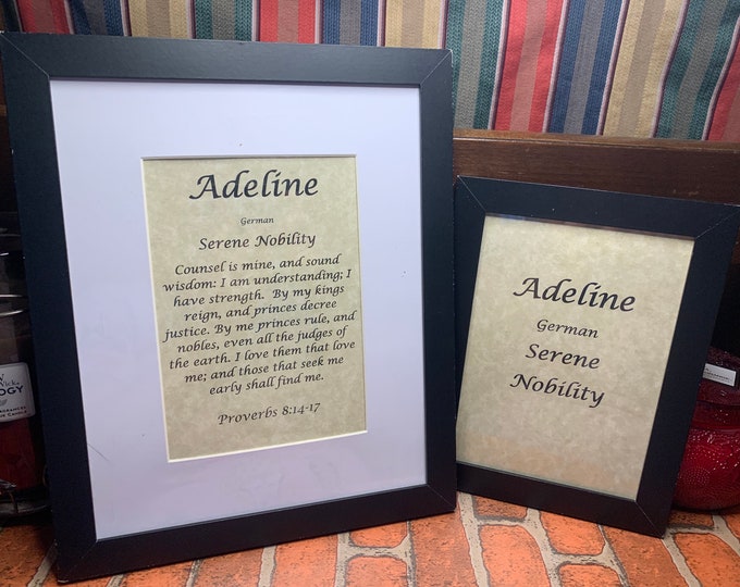 Adeline - Name, Origin, with or without King James Version Bible Verse