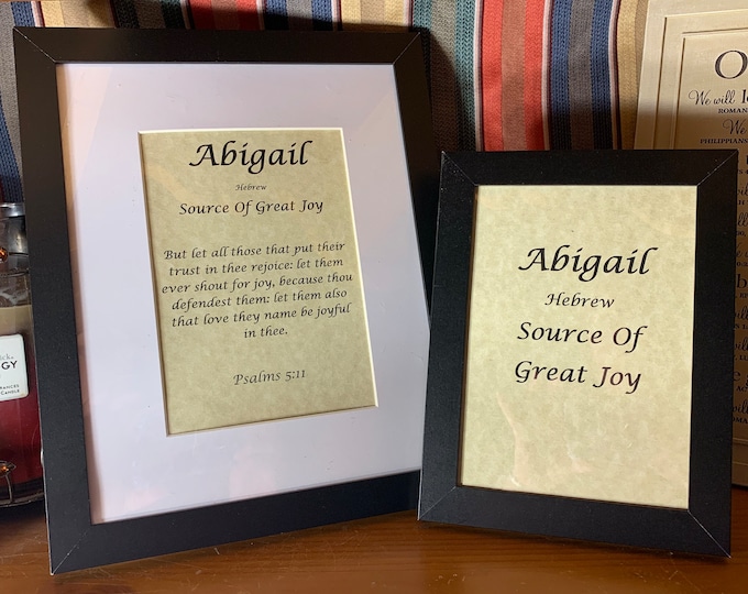 Abigail - Name, Origin, with or without King James Version Bible Verse