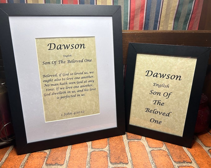 Dawson - Name, Origin, with or without King James Version Bible Verse