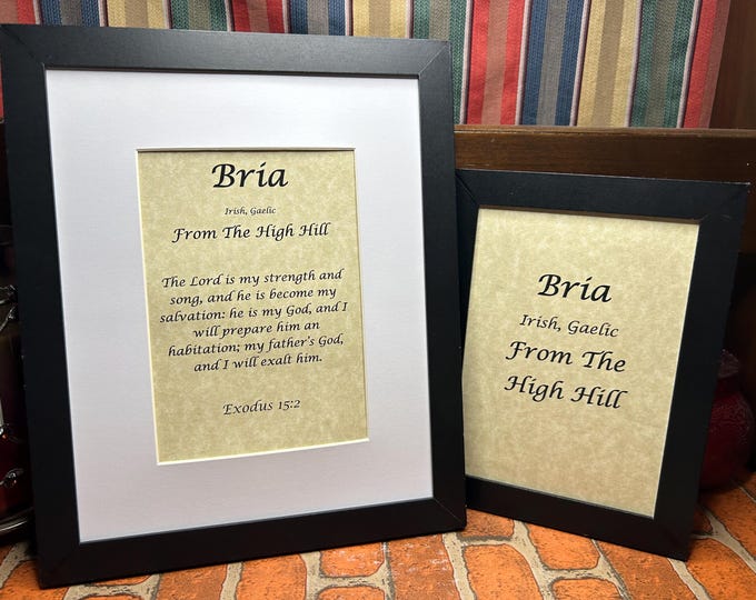 Bria - Name, Origin, with or without King James Version Bible Verse