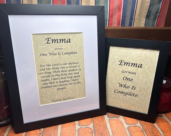 Emma - Name, Origin, with or without King James Version Bible Verse