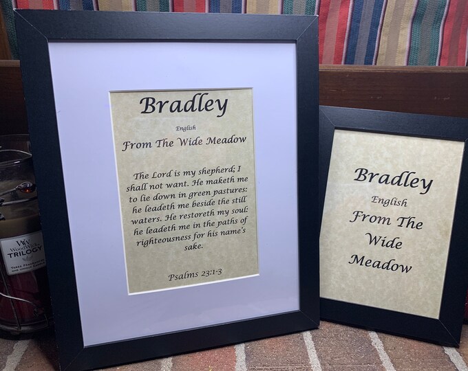 Bradley - Name, Origin, with or without King James Version Bible Verse