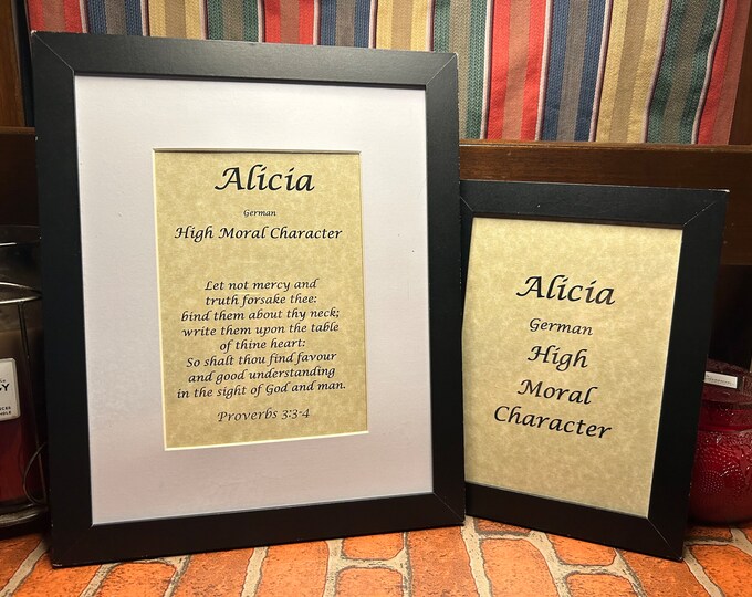 Alicia - Name, Origin, with or without King James Version Bible Verse