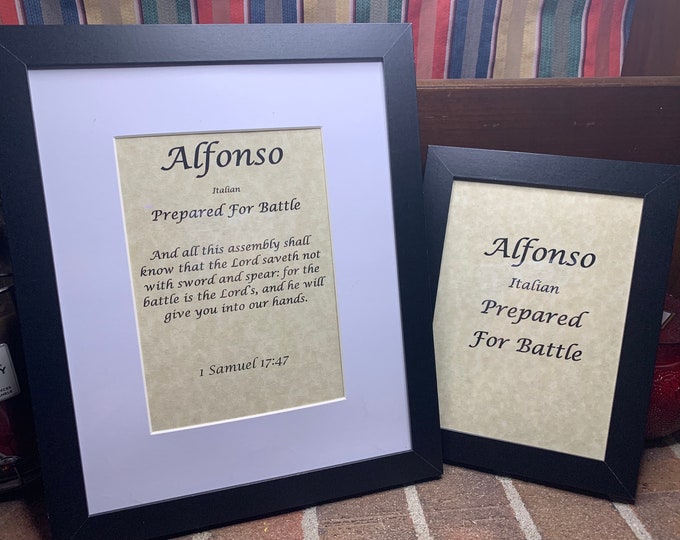 Alfonso - Name, Origin, with or without King James Version Bible Verse