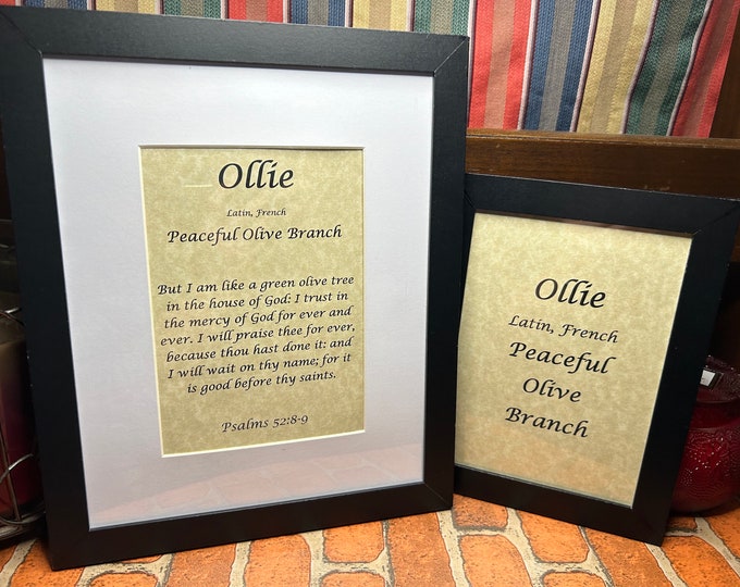 Ollie - Name, Origin, with or without King James Version Bible Verse