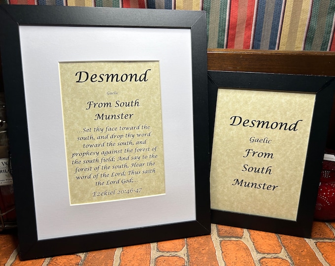 Desmond - Name, Origin, with or without King James Version Bible Verse