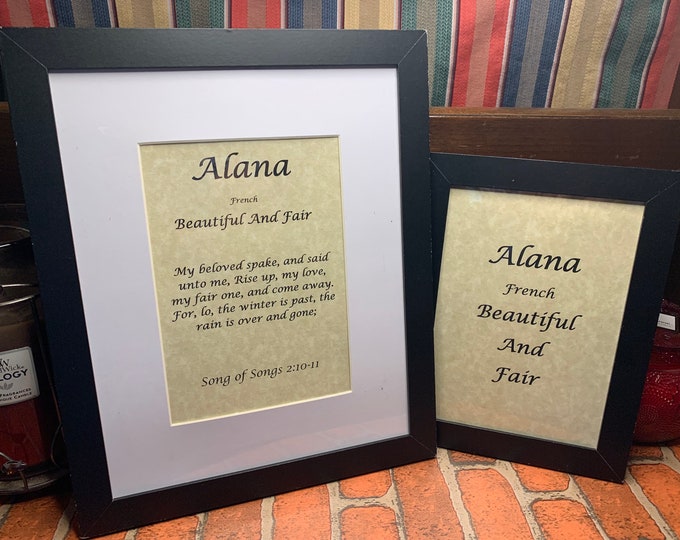 Alana - Name, Origin, with or without King James Version Bible Verse