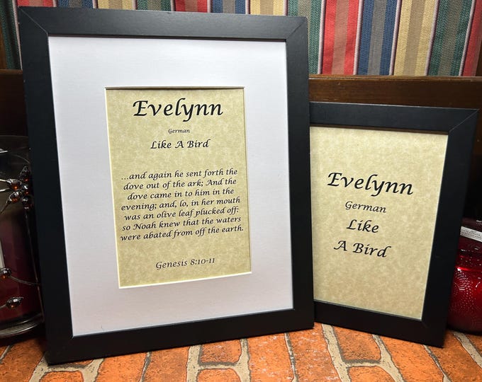Evelynn - Name, Origin, with or without King James Version Bible Verse
