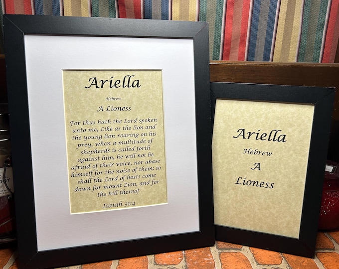 Ariella - Name, Origin, with or without King James Version Bible Verse