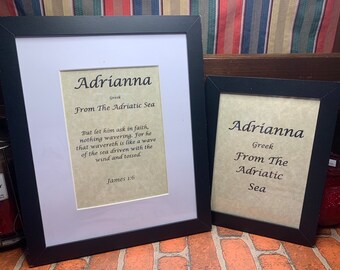 Adrianna - Name, Origin, with or without King James Version Bible Verse