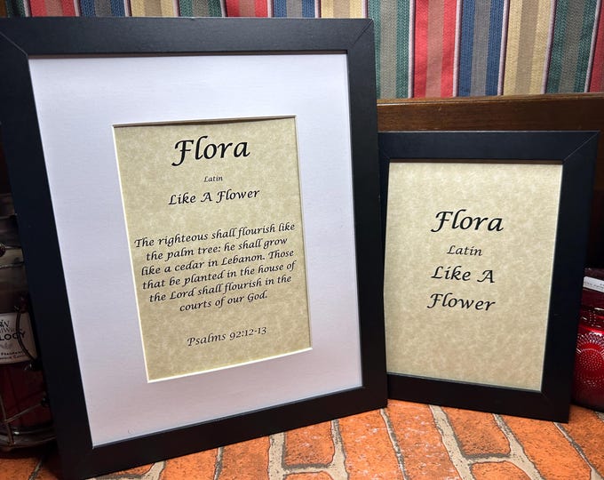 Flora - Name, Origin, with or without King James Version Bible Verse
