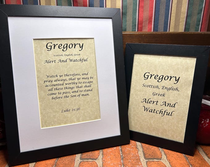 Gregory - Name, Origin, with or without King James Version Bible Verse