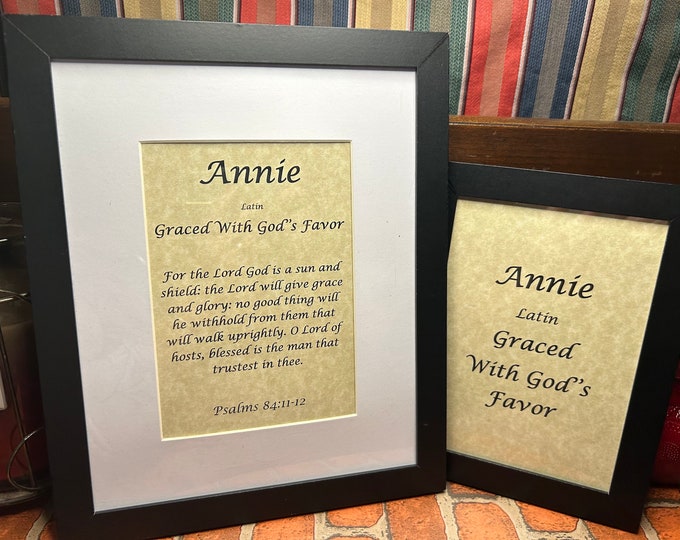 Annie - Name, Origin, with or without King James Version Bible Verse