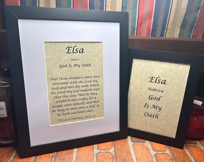 Elsa - Name, Origin, with or without King James Version Bible Verse