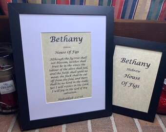 Bethany - Name, Origin, with or without King James Version Bible Verse