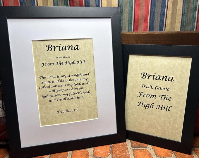 Briana - Name, Origin, with or without King James Version Bible Verse
