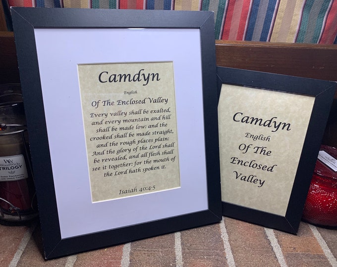 Camdyn- Name, Origin, with or without King James Version Bible Verse