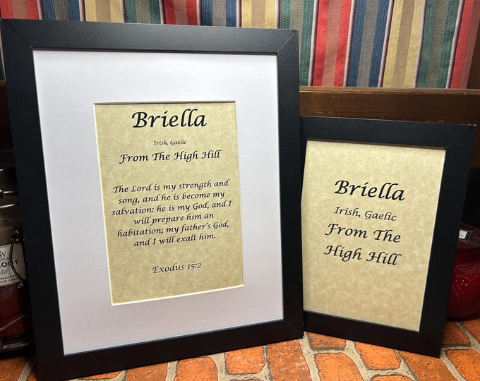 Briella - Name, Origin, with or without King James Version Bible Verse
