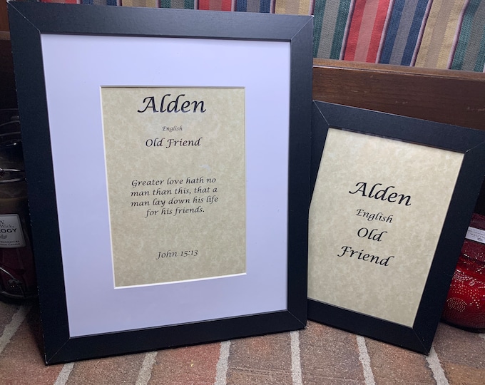 Alden - Name, Origin, with or without King James Version Bible Verse