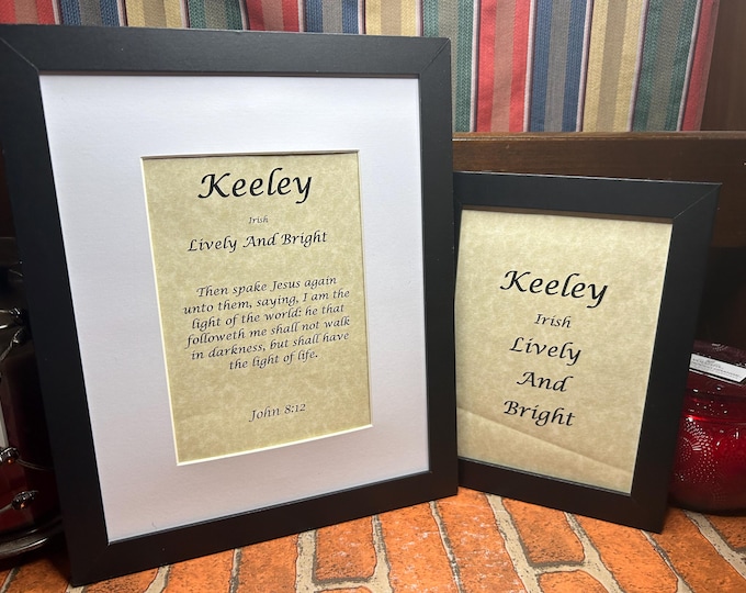 Keeley - Name, Origin, with or without King James Version Bible Verse