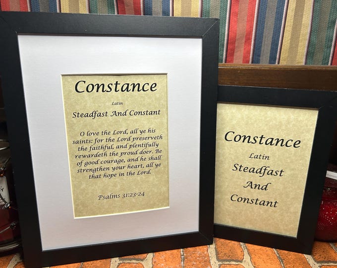 Constance - Name, Origin, with or without King James Version Bible Verse