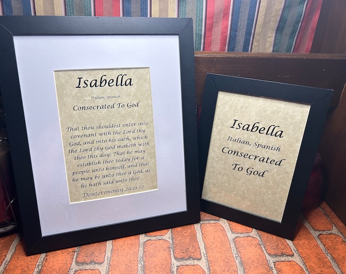 Isabella - Name, Origin, with or without King James Version Bible Verse