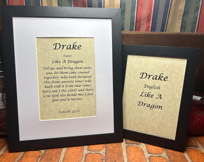 Drake - Name, Origin, with or without King James Version Bible Verse