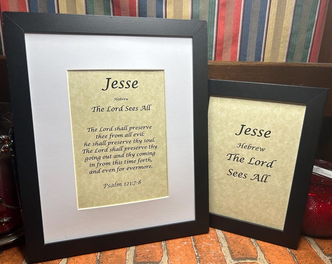 Jesse - Name, Origin, with or without King James Version Bible Verse
