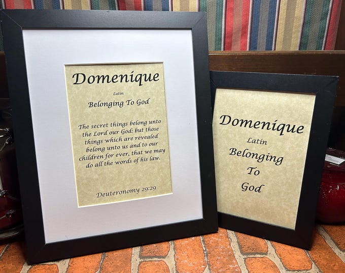 Domenique - Name, Origin, with or without King James Version Bible Verse
