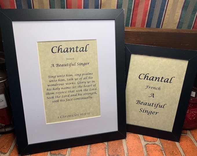 Chantal - Name, Origin, with or without King James Version Bible Verse