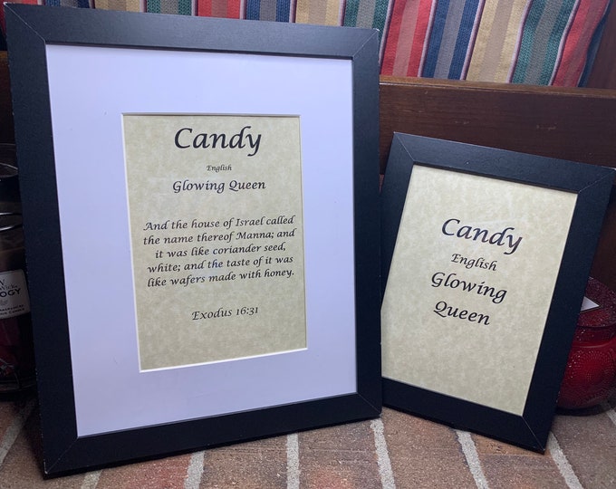 Candy - Name, Origin, with or without King James Version Bible Verse