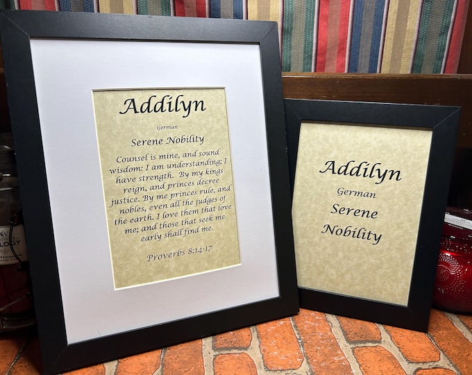 Addilyn - Name, Origin, with or without King James Version Bible Verse