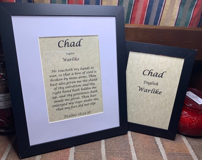 Chad - Name, Origin, with or without King James Version Bible Verse
