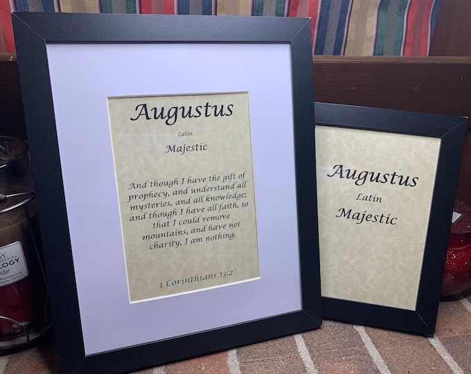 Augustus - Name, Origin, with or without King James Version Bible Verse