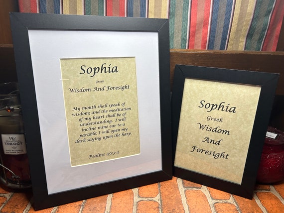 Sophia - Name, Origin, With or Without King James Version Bible