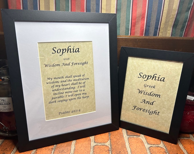 Sophia - Name, Origin, with or without King James Version Bible Verse