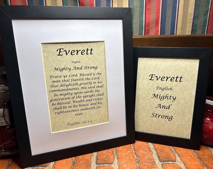 Everett - Name, Origin, with or without King James Version Bible Verse