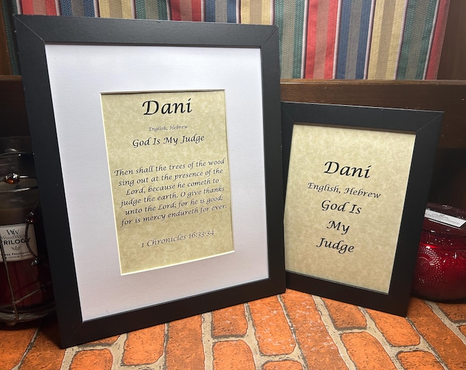 Dani - Name, Origin, with or without King James Version Bible Verse