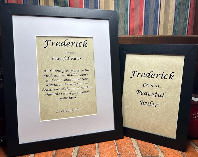 Frederick - Name, Origin, with or without King James Version Bible Verse