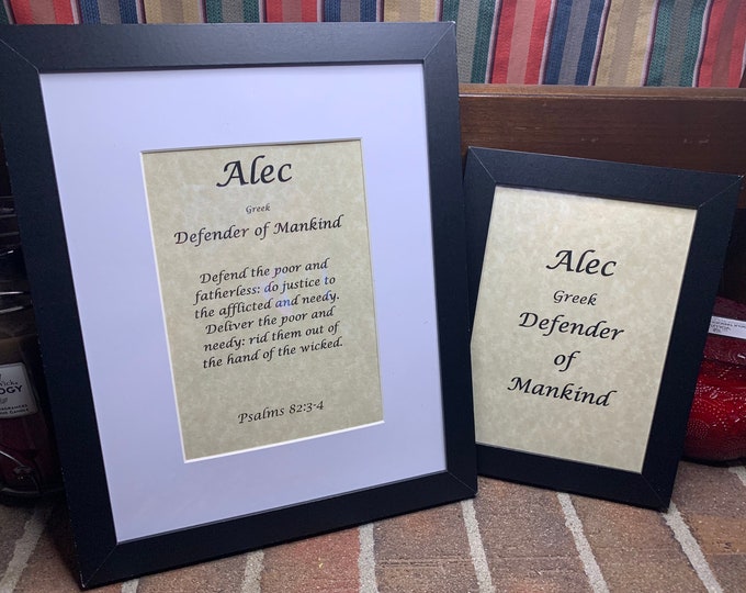 Alec - Name, Origin, with or without King James Version Bible Verse