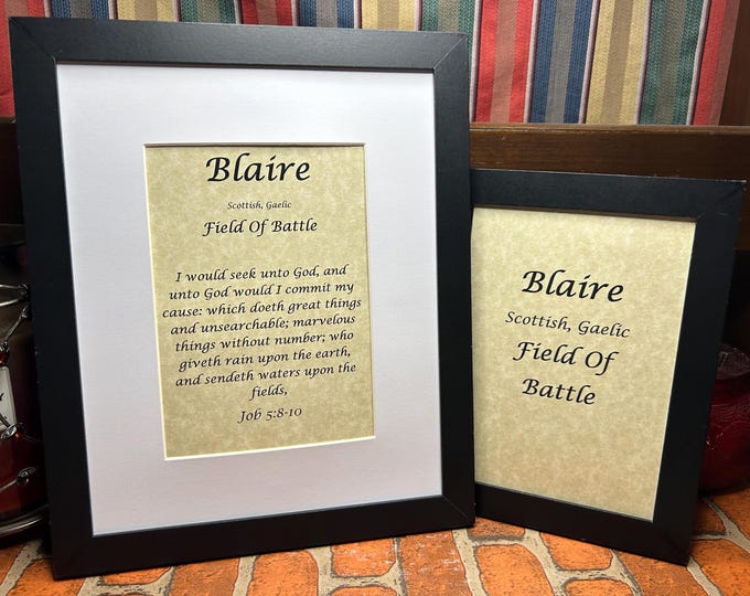 Blaire - Name, Origin, with or without King James Version Bible Verse