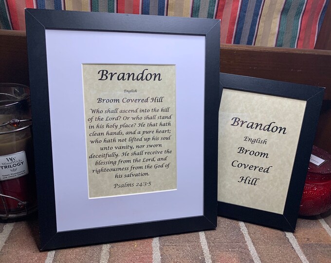 Brandon - Name, Origin, with or without King James Version Bible Verse