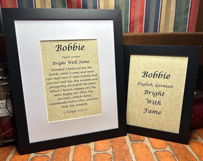 Bobbie - Name, Origin, with or without King James Version Bible Verse