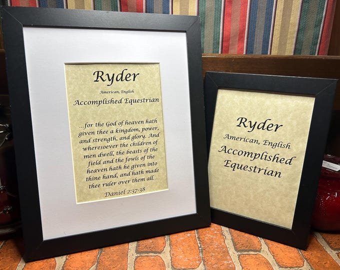 Ryder - Name, Origin, with or without King James Version Bible Verse