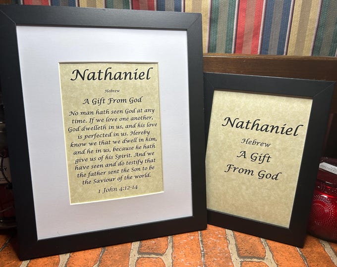 Nathaniel - Name, Origin, with or without King James Version Bible Verse